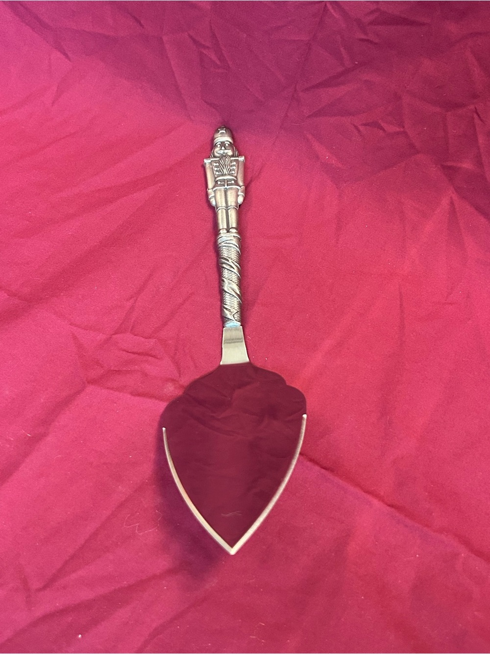 Vintage Pewter Nutcracker Cake Server